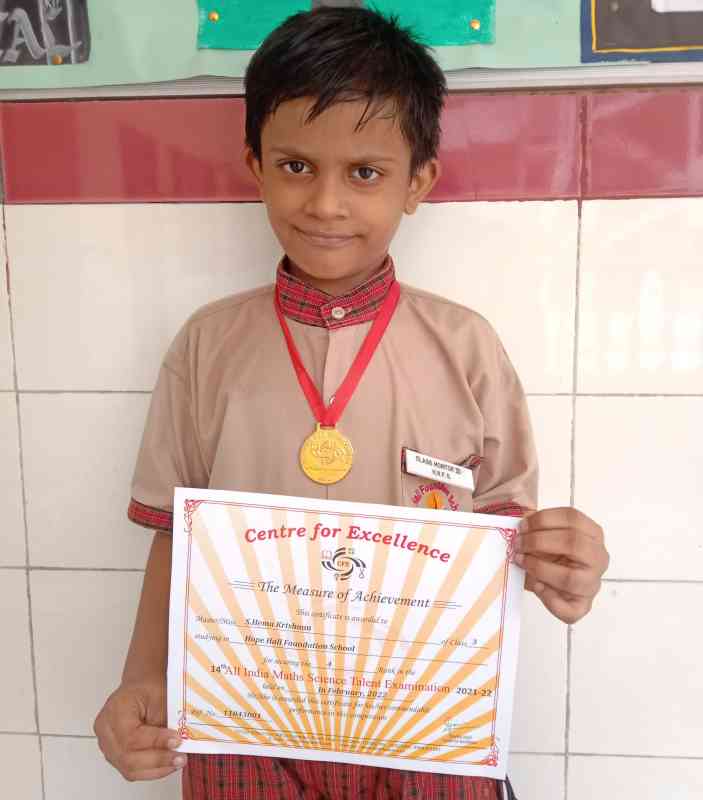 Congratulations!!!Young Achiever Hope Hall Foundation School